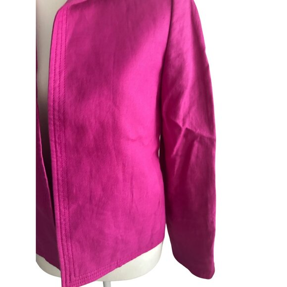 TALBOTS Pink Linen Blend Blazer Jacket Size 2 - Picture 5 of 6